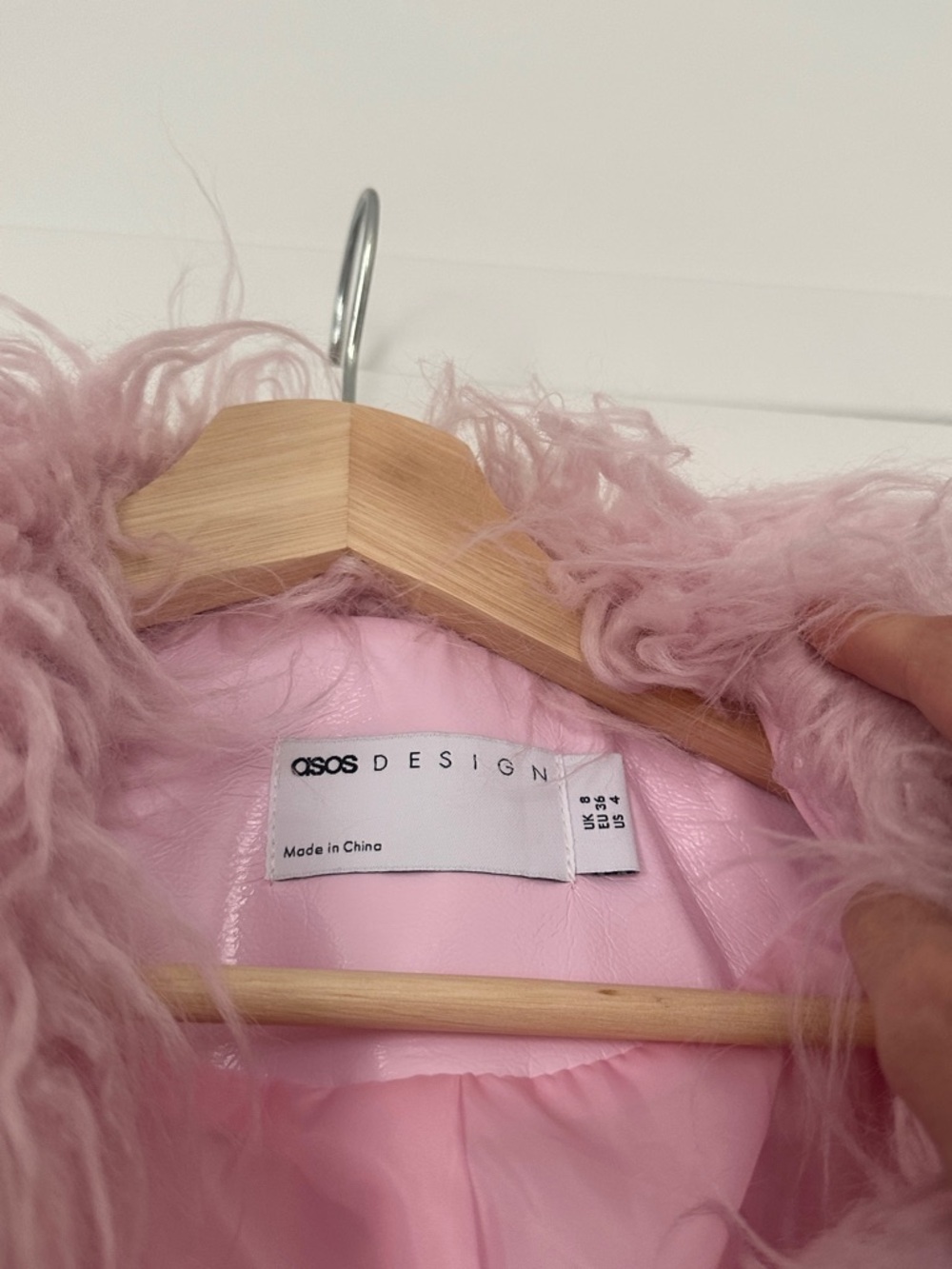 ASOS Pink Faux Fur Coat